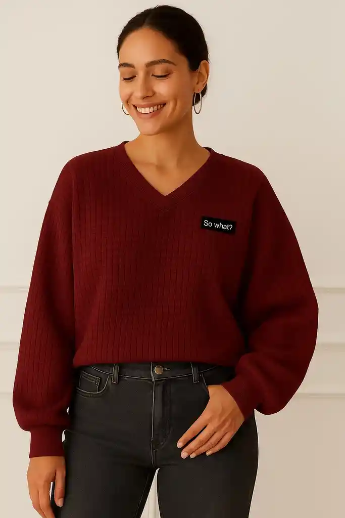 Buzo Oversize Cuello V “so What