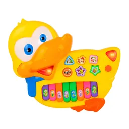 Piano Pato Interactivo Luces Notas Juguete + Baterias