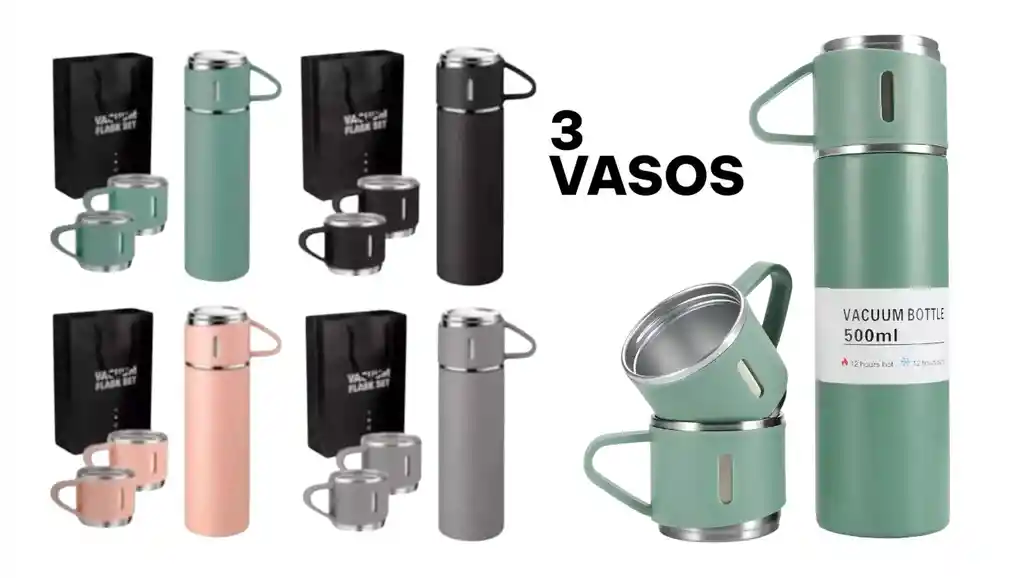Termo Cafetero Botilito (3 Vasos)