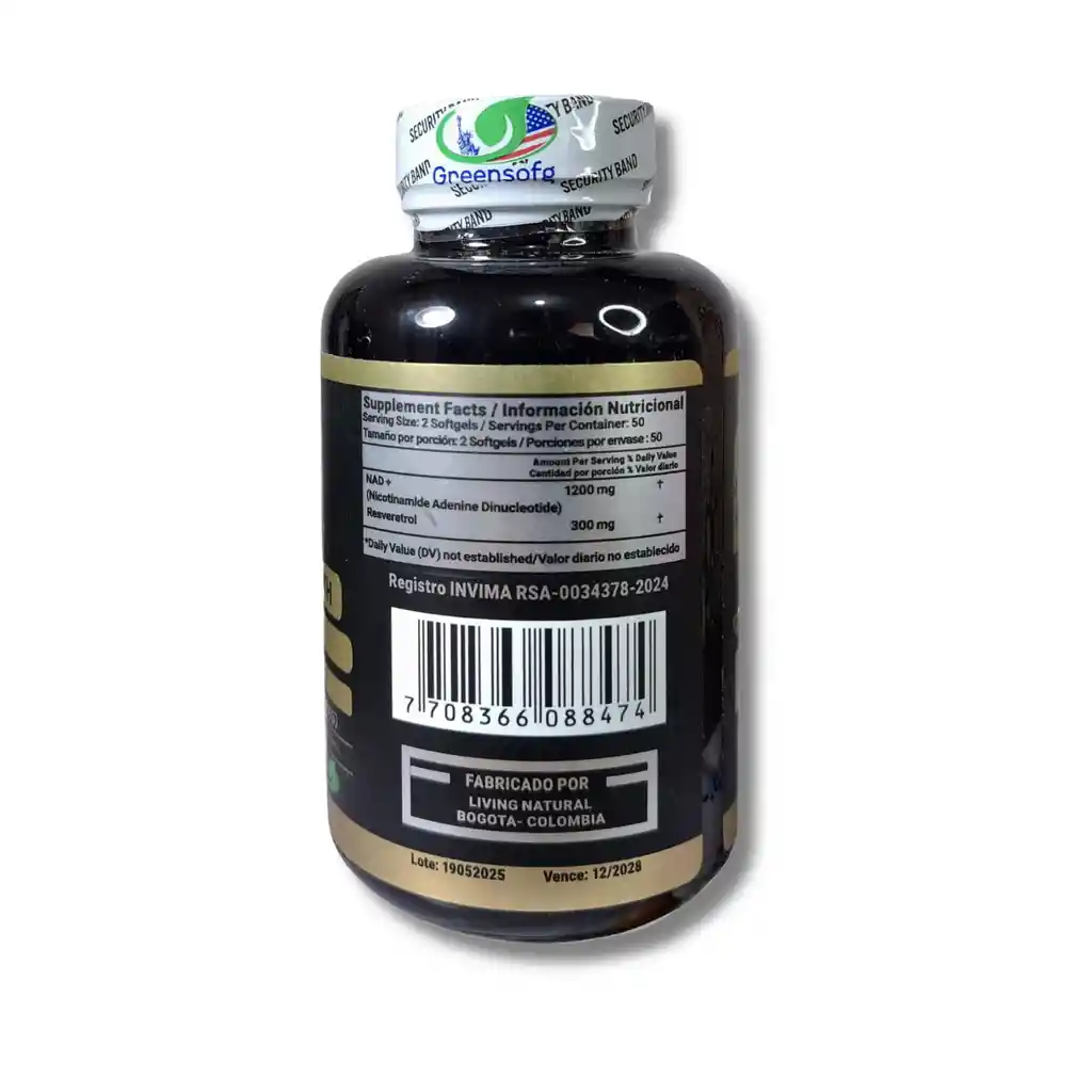 Nad+ Resveratrol Liposomal Ultra Strength 1500 Mg 100 Softgels