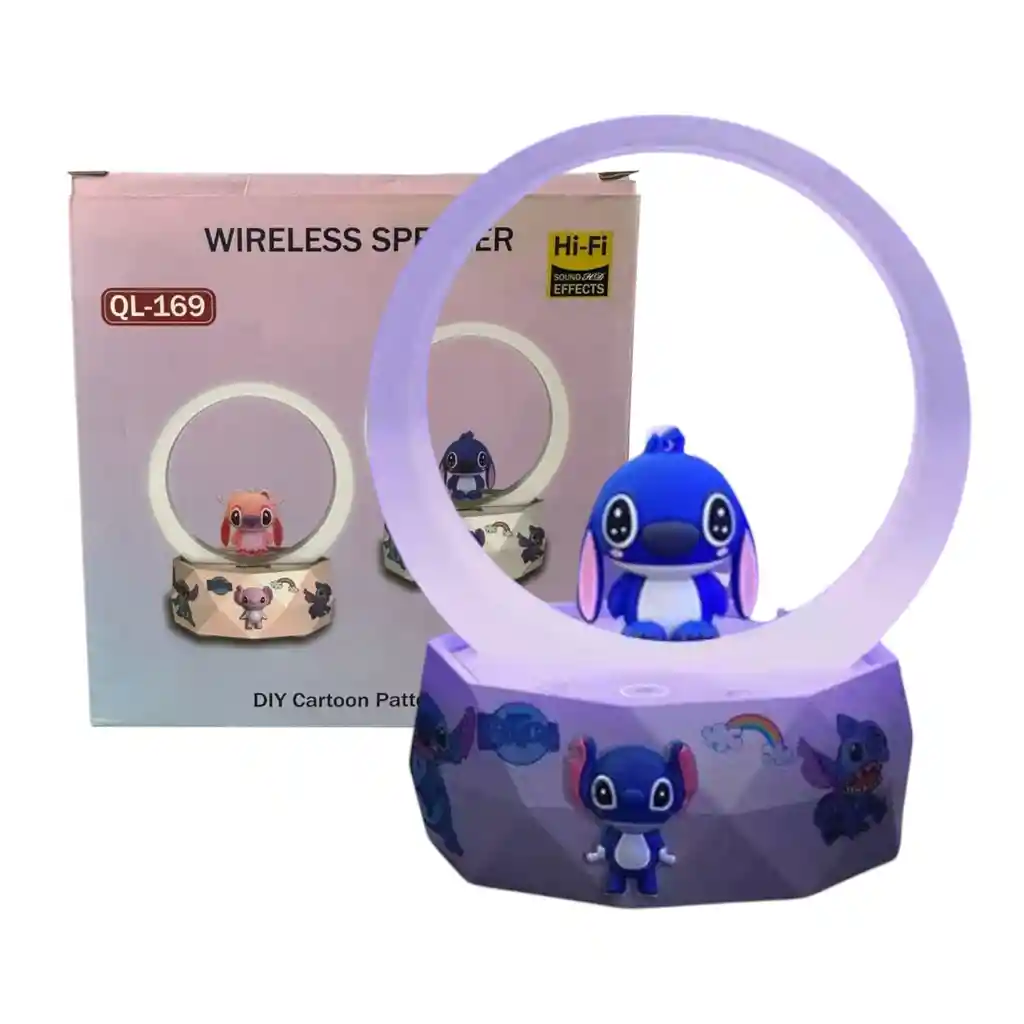 Lámpara Y Parlante Azul Bluetooth Para Niños Y Niñas