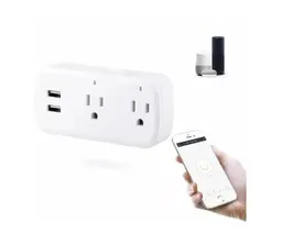 Enchufe Tomacorriente Inteligente Con 2 Puertos Usb Wifi