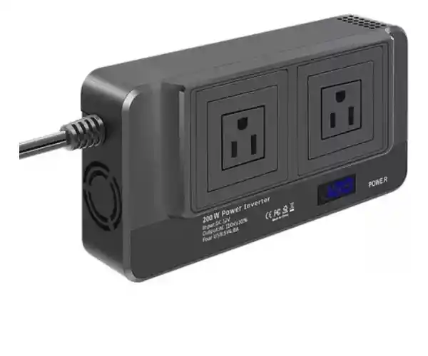 Inversor Portátil Multitoma Para Carro Usb 200w-