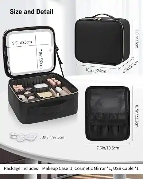 Cosmetiquera Con Espejo Led