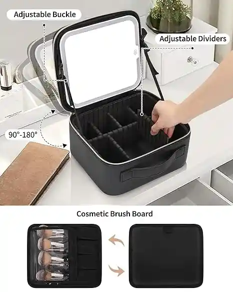 Cosmetiquera Con Espejo Led