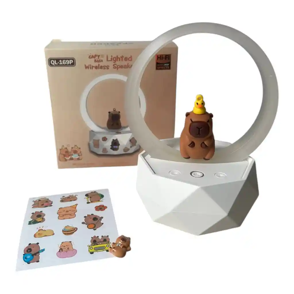 Lámpara Y Parlante Cafe Bluetooth Para Niños Y Niñas