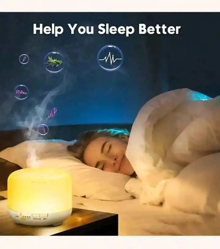 Humidificador Difusor De Aroma, Luz Led, Control + 1 Esencia Hidrosoluble (500ml)
