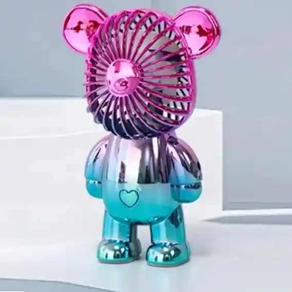 Ventilador De Mano Oso 14cm