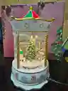Carrusel Navideño Giratorio Animado Adorno Navideño Blanco 🎄🎅