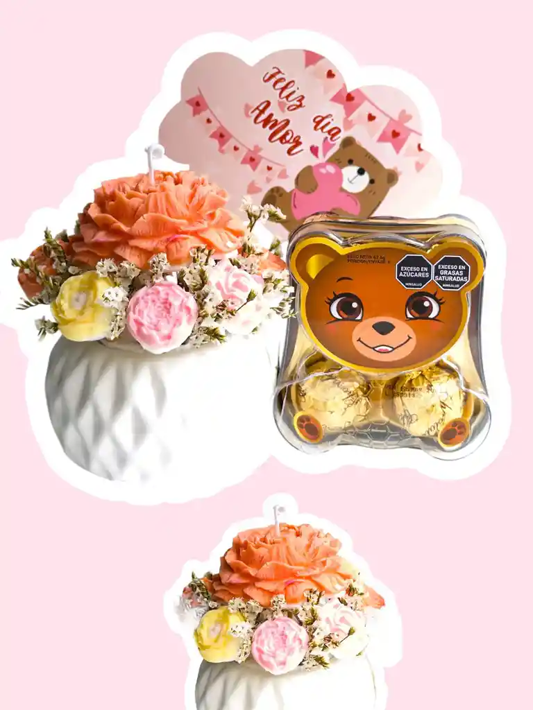 Regalo De Ramo De Flores Princesa Amistad Y Chocolates - Feliz Dia - Feliz Cumpleaños - Amor Y Amistad