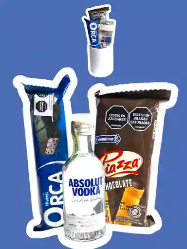 Regalo Endulzando A Tu Amiguit@ Con Vodka Y Chocolates - Feliz Dia - Feliz Cumpleaños - Amor Y Amistad