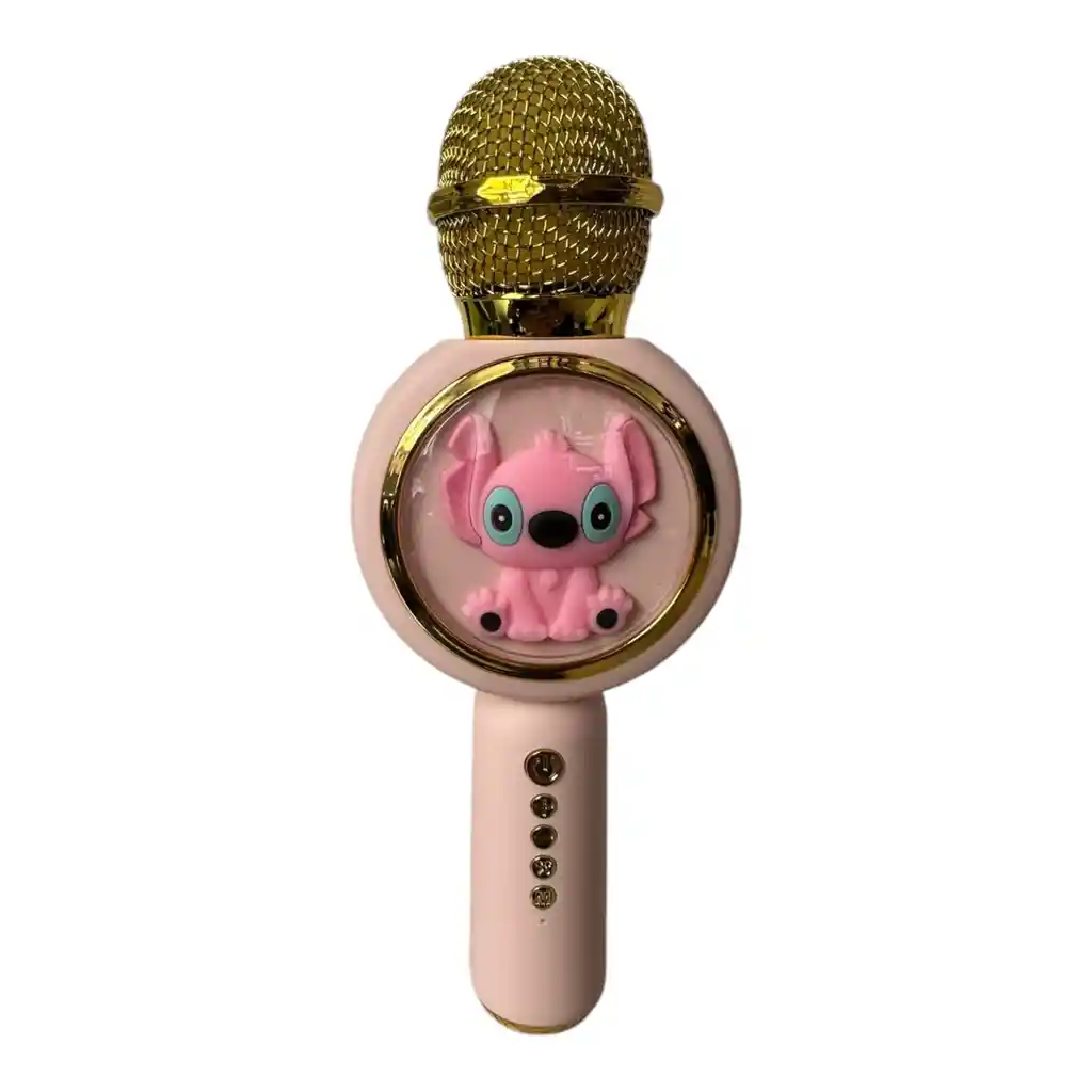 Microfono Karaoke Speaker Portatil Bluetooth Rosa Para Niños