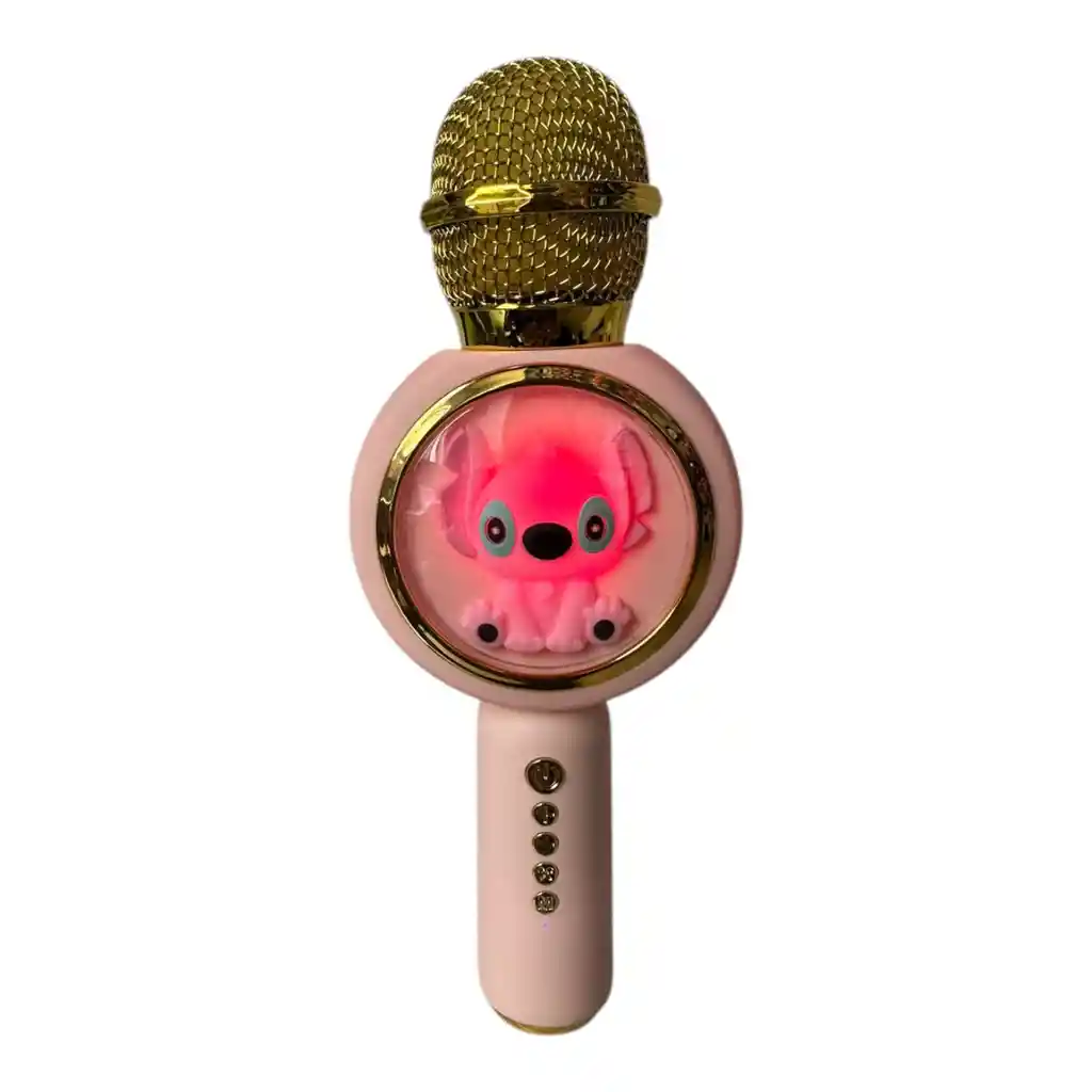 Microfono Karaoke Speaker Portatil Bluetooth Rosa Para Niños