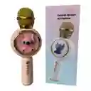 Microfono Karaoke Speaker Portatil Bluetooth Rosa Para Niños