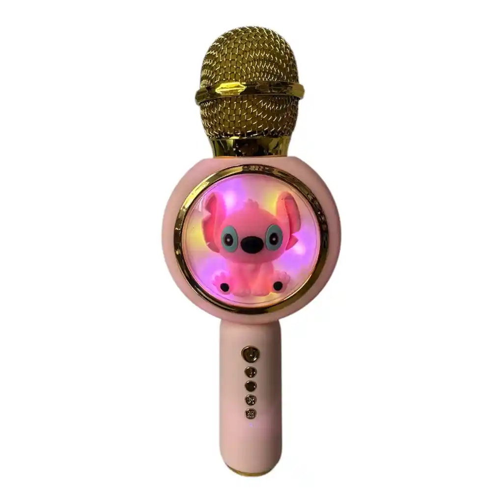 Microfono Karaoke Speaker Portatil Bluetooth Rosa Para Niños