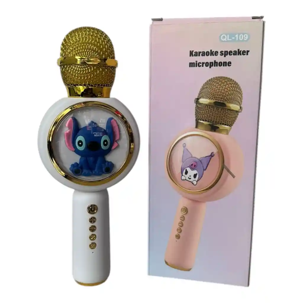 Microfono Karaoke Speaker Portatil Bluetooth Azul Para Niños