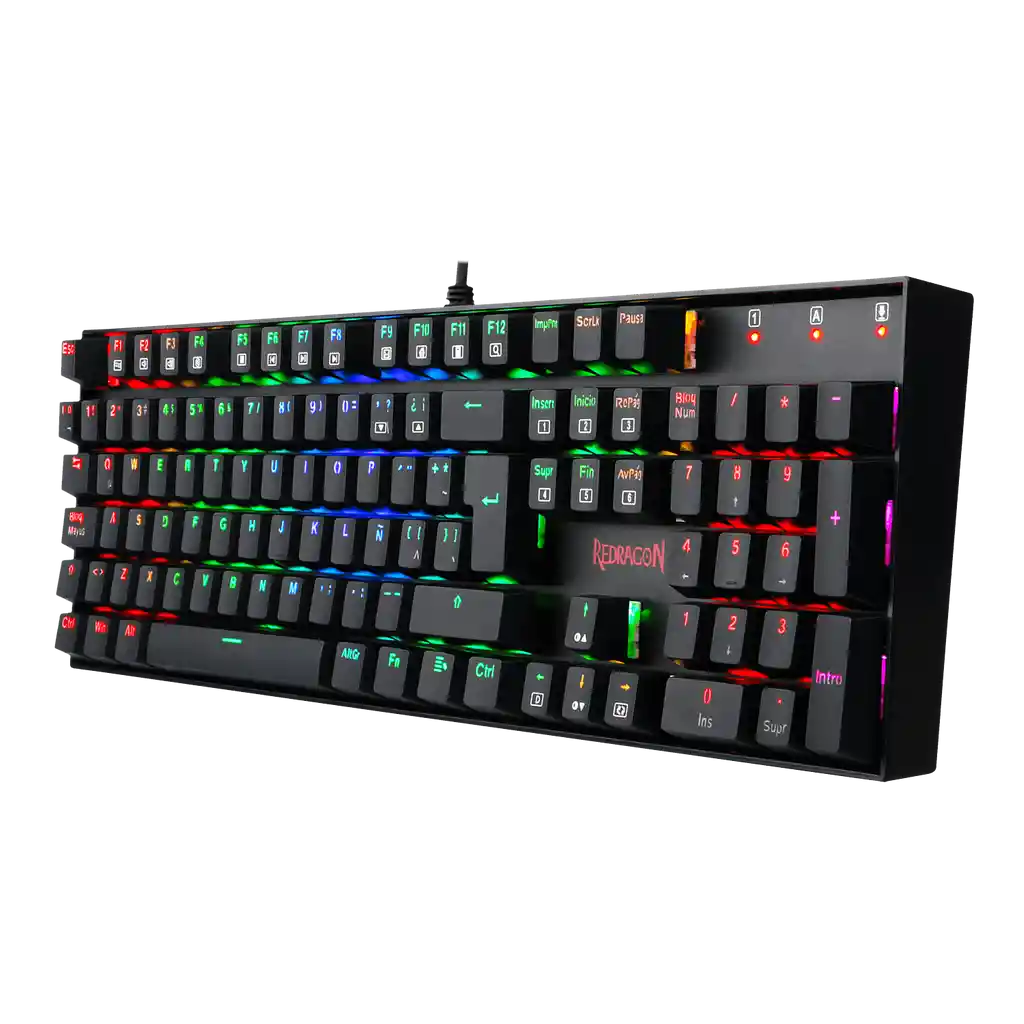 Teclado Mecánico Redragon K551 Mitra Rgb Español Negro
