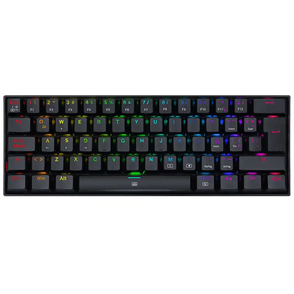 Teclado Mecánico 60% Redragon K630 Dragonborn Rgb Español Negro