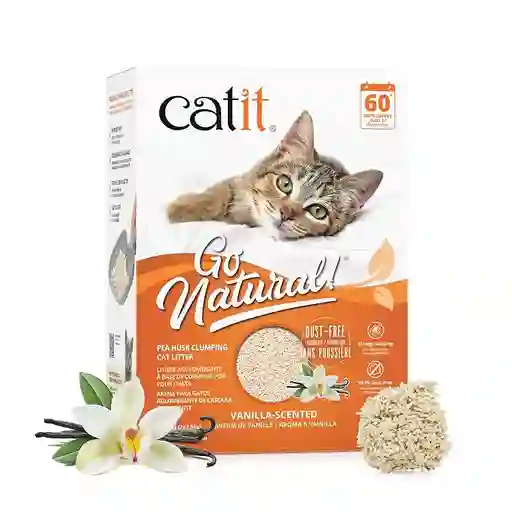 Catit Go Natural Arena De Tofu De Cáscara De Arveja 5.6 Kg Aroma Vainilla