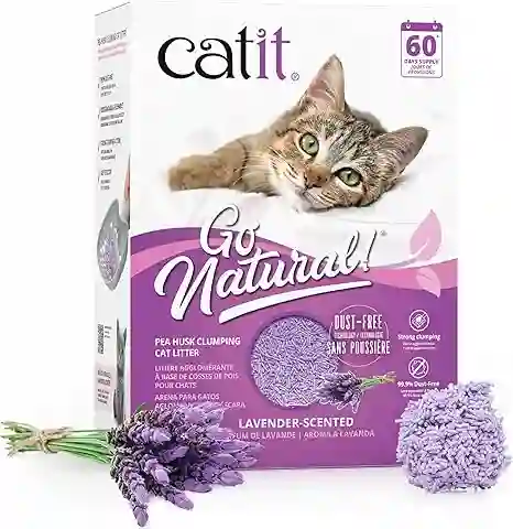 Catit Go Natural Arena De Tofu De Cáscara De Arveja 5.6 Kg Aroma Lavanda