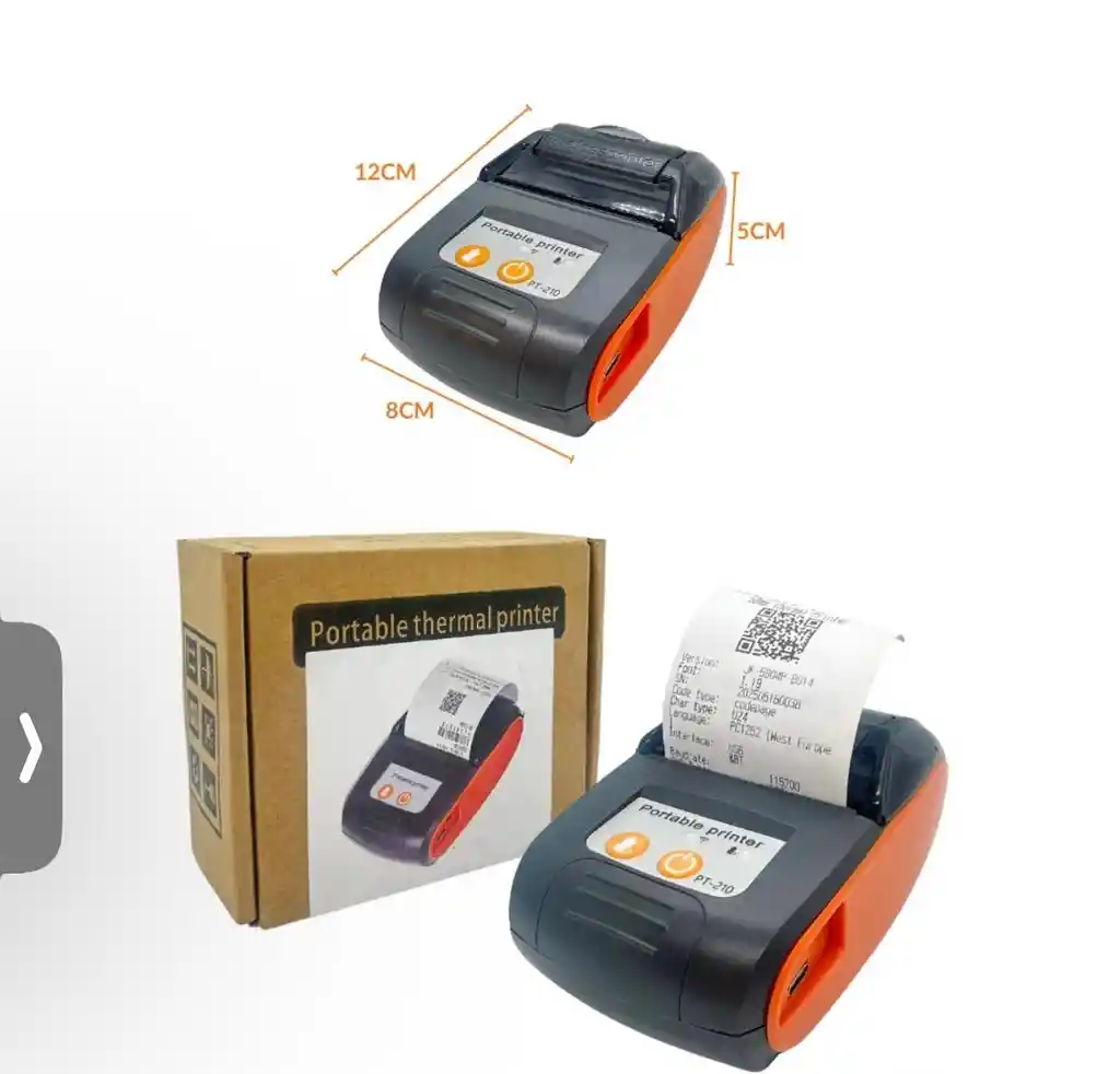 Impresora Pos Portátil Bluetooth 58mm Pt-210