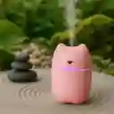 Mini Humidificador Forma De Gato 250ml Rosado + 1 Esencia Hidrosoluble