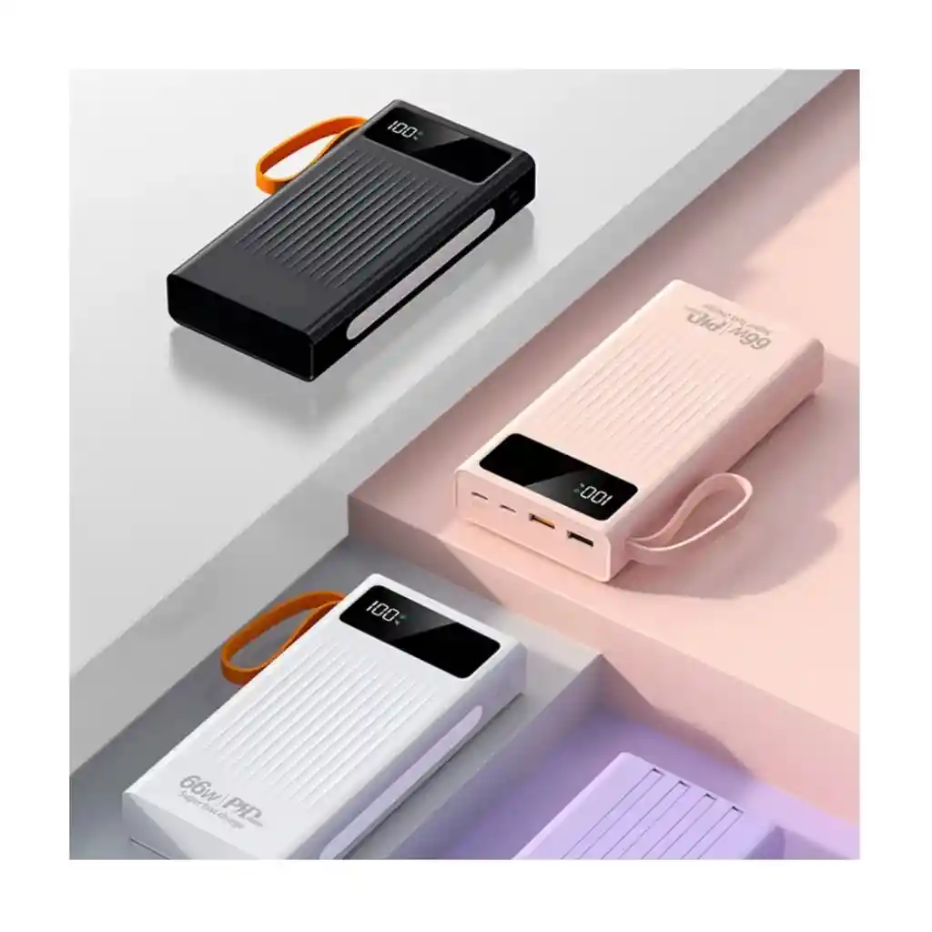 Powerbank Bateria Portatil 22000 Mah Carga Rapida | Powerful Rosa