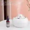 Humidificador Difusor De Aromas Gato Espacial Luz Led Blanco + 1 Esencia Hidrosoluble