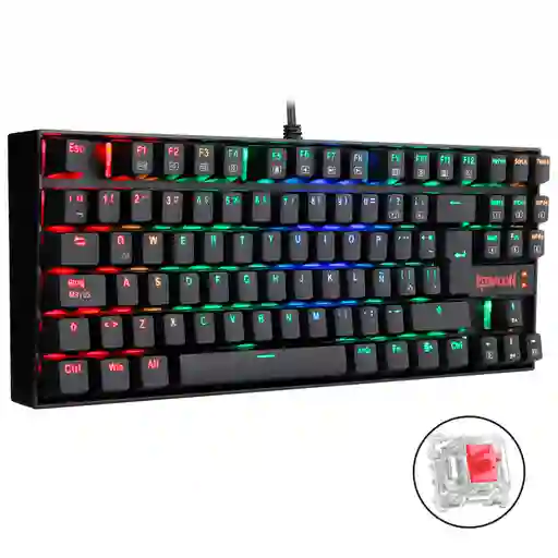 Teclado Mecánico 75% Redragon K552 Kr Kumara Español Negro