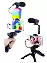 Estabilizador Ay-49 Celular Kit Grabación Trípode Micrófono Rgb