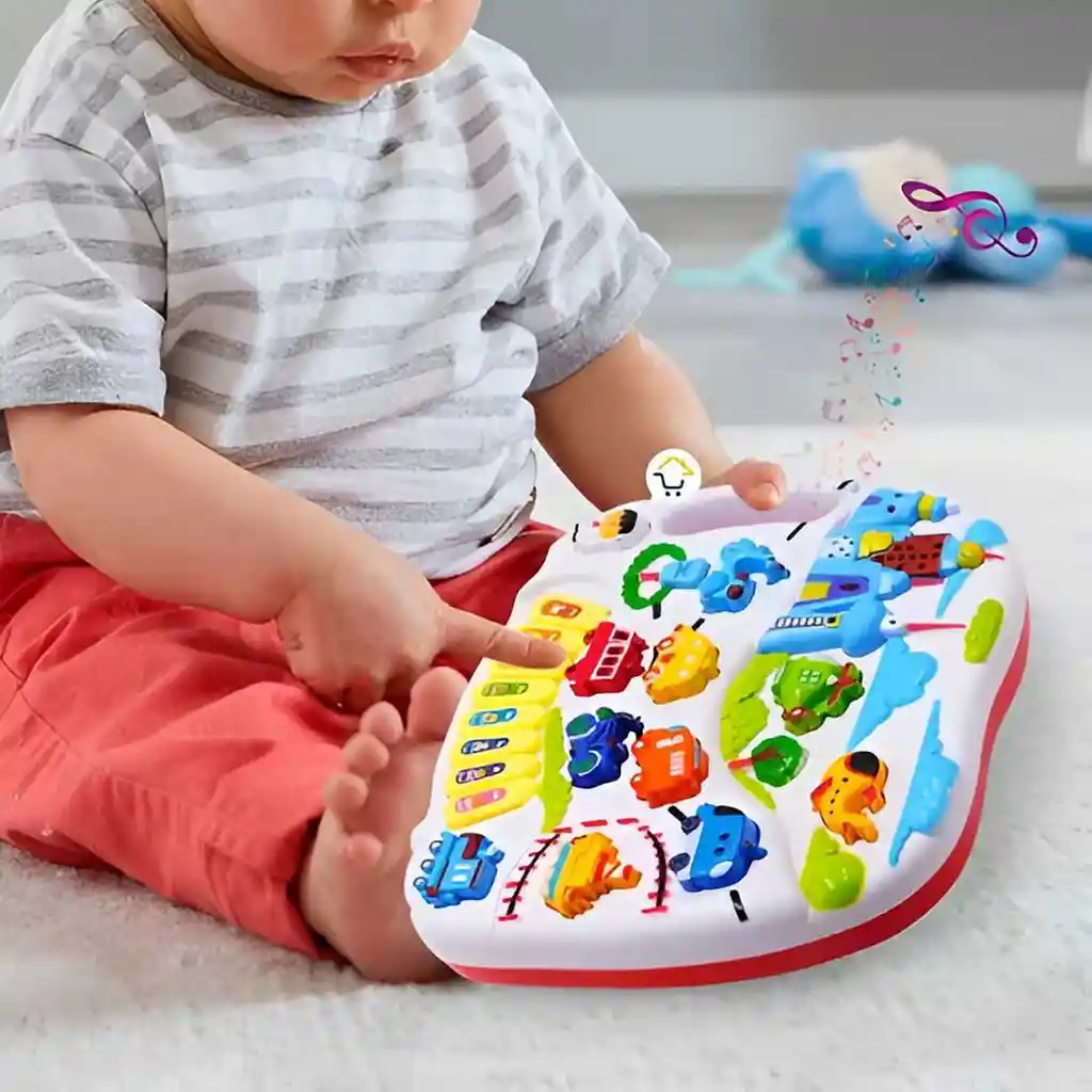 Piano Vehiculos Ciudad Juguete Niños Interactivo + Baterias