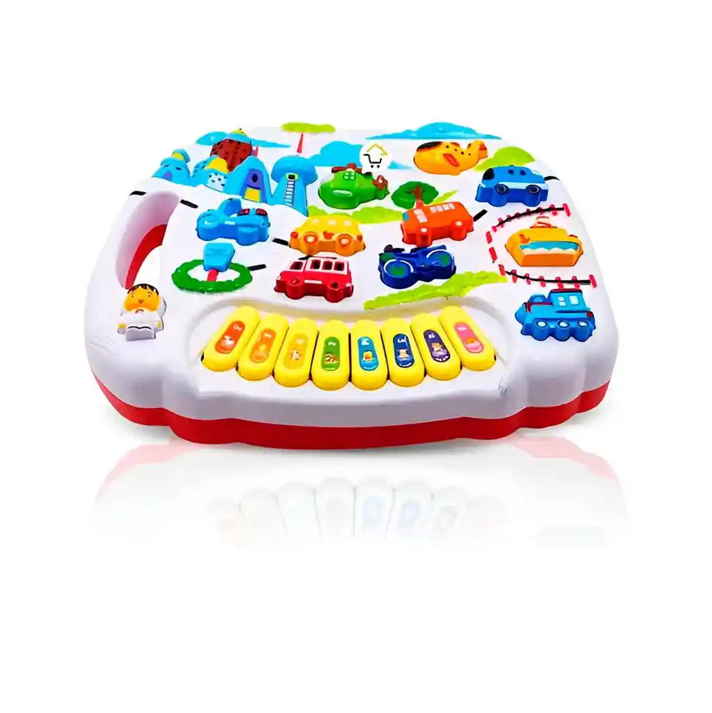 Piano Vehiculos Ciudad Juguete Niños Interactivo + Baterias