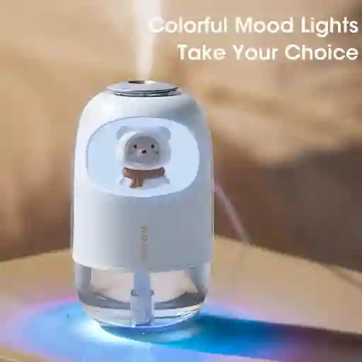 Humidificador De Niebla Fría, Luz Led 7 Colores, Ideal Para Automóvil, Oficina, Hogar, Carro + 1 Esencia Hidrosoluble