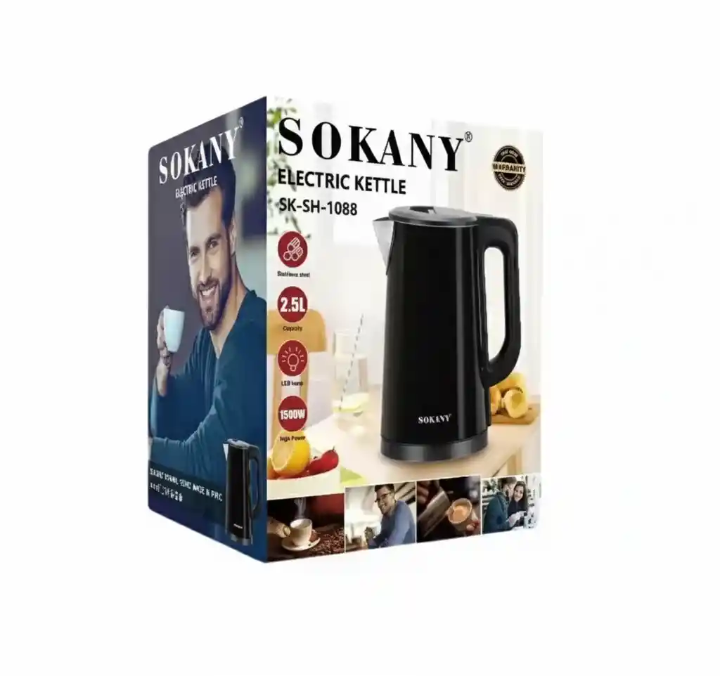 Hervidor Eléctrico De Acero Inoxidable Sokany
