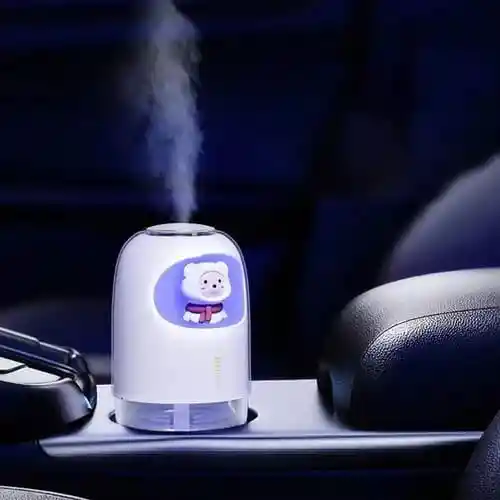 Humidificador De Niebla Fría, Luz Led 7 Colores, Ideal Para Automóvil, Oficina, Hogar, Carro + 1 Esencia Hidrosoluble