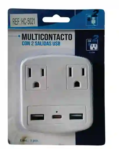 Multitoma Multicontacto De Pared Con Salidas Usb Y Tipo C