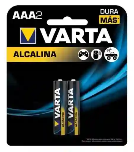 Pilas Alcalinas Varta Aaa X2 Sin Mercurio Larga Duración