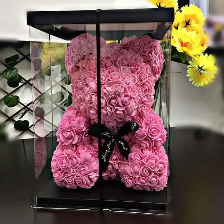 Osito Oso De Flores Con Foamy Envoltura De Regalo
