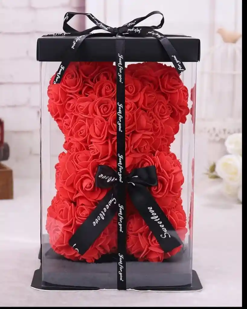 Osito Oso De Flores Con Foamy Envoltura De Regalo