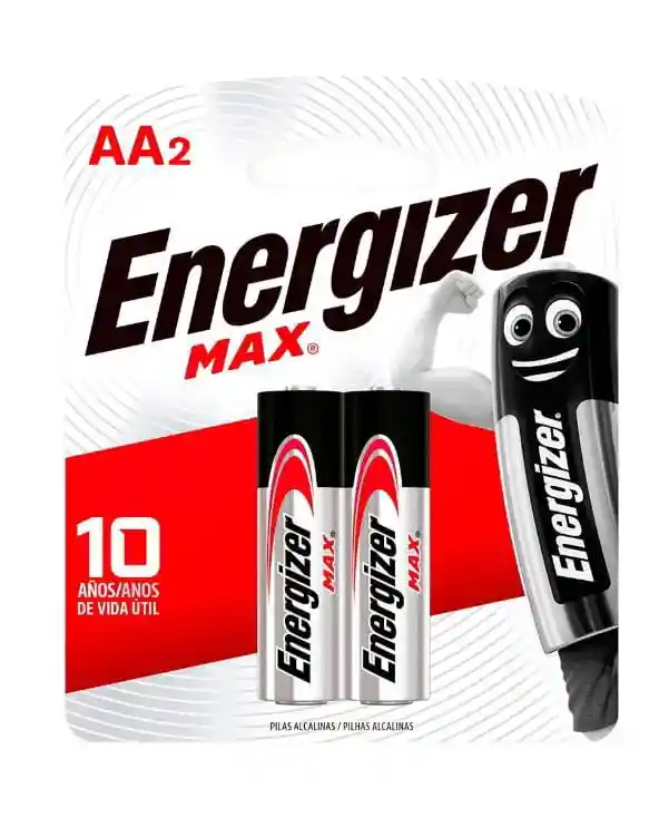 Pilas Energizer Max Alcalina Aa De 2 Unidades