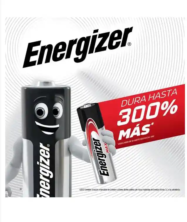 Pilas Energizer X 2 Unid, Alcalinas Aaa