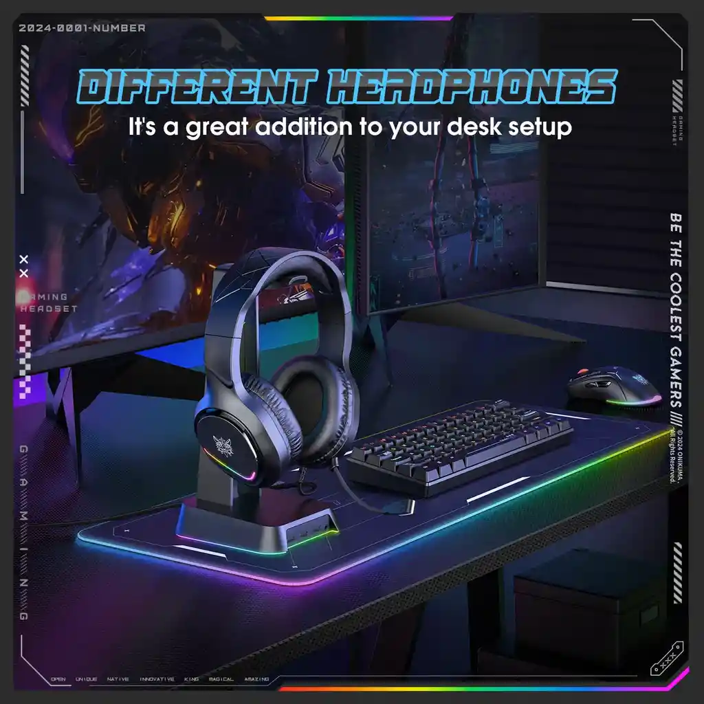 Audifonos Diadema Gamer Onikuma X31 Rgb Retroiluminada
