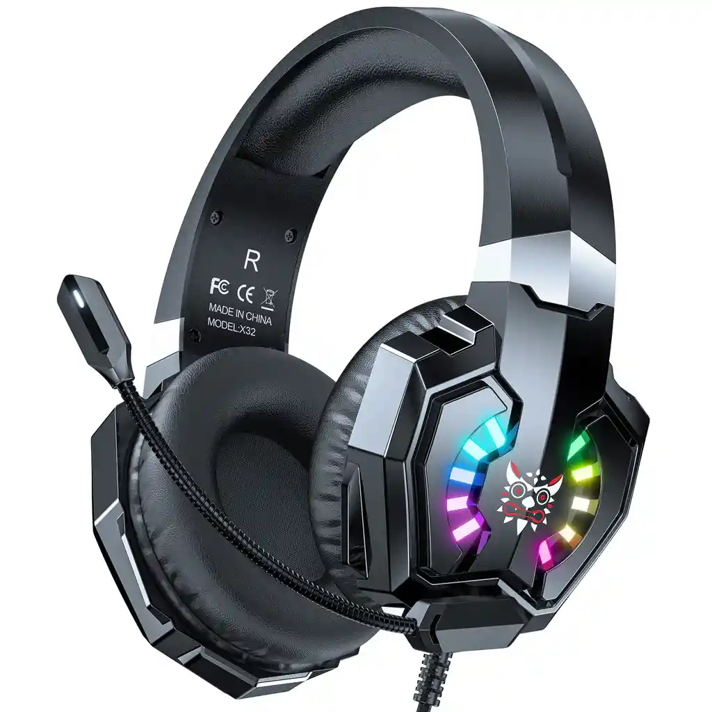Audifonos Diadema Gamer Onikuma X32 Profesional Rgb Retroiluminada