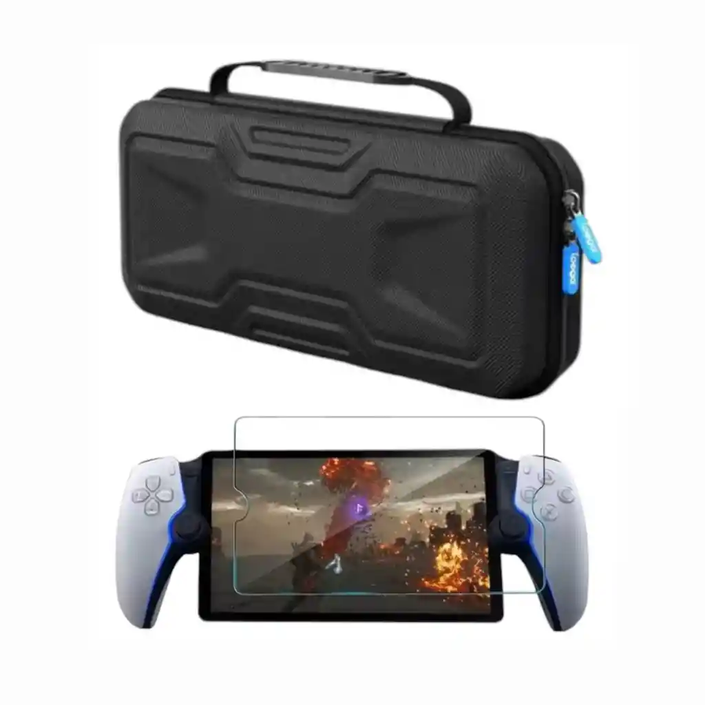 Estuche Rigido Relieve + Vidrio Compatible Ps Portal