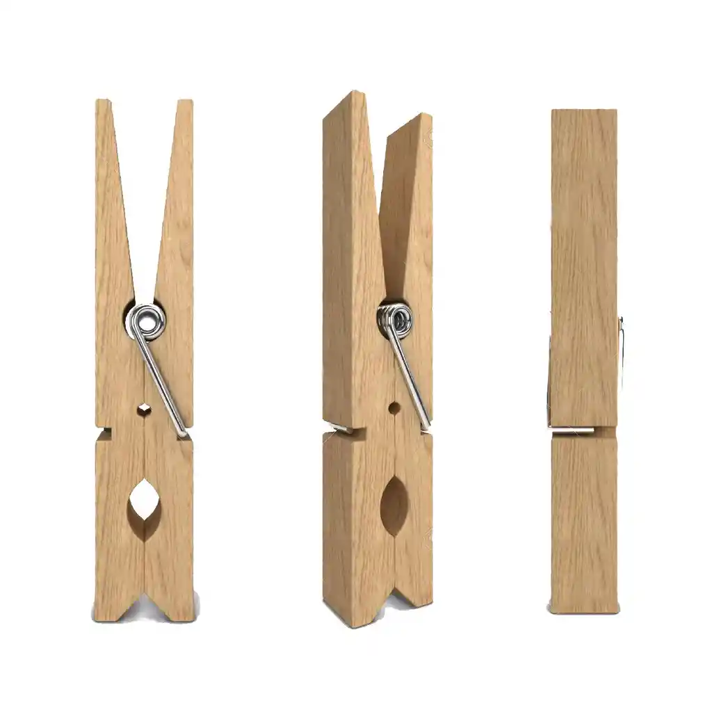 Ganchos Pinza Para Ropa En Madera De Bambú