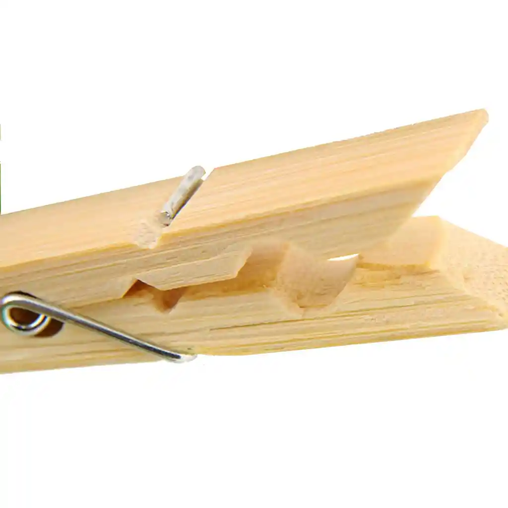 Ganchos Pinza Para Ropa En Madera De Bambú