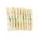 Ganchos Pinza Para Ropa En Madera De Bambú