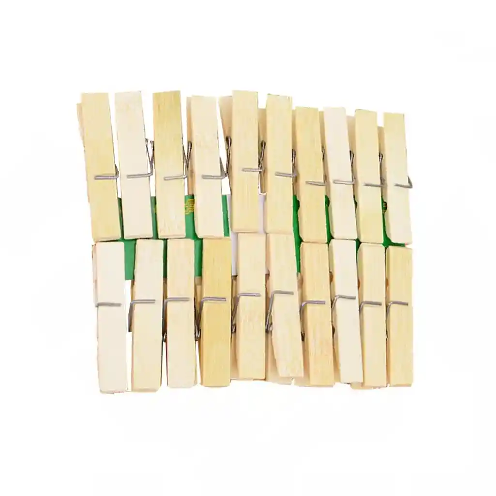 Ganchos Pinza Para Ropa En Madera De Bambú