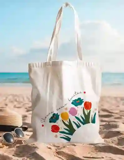 Tote Bag Flowers Vienen Cosas Bonitas