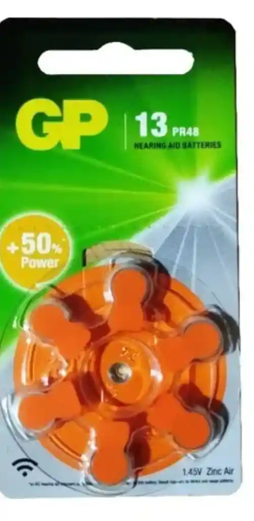Pila Auditiva Gp Za13 Zinc Air 230mah X6